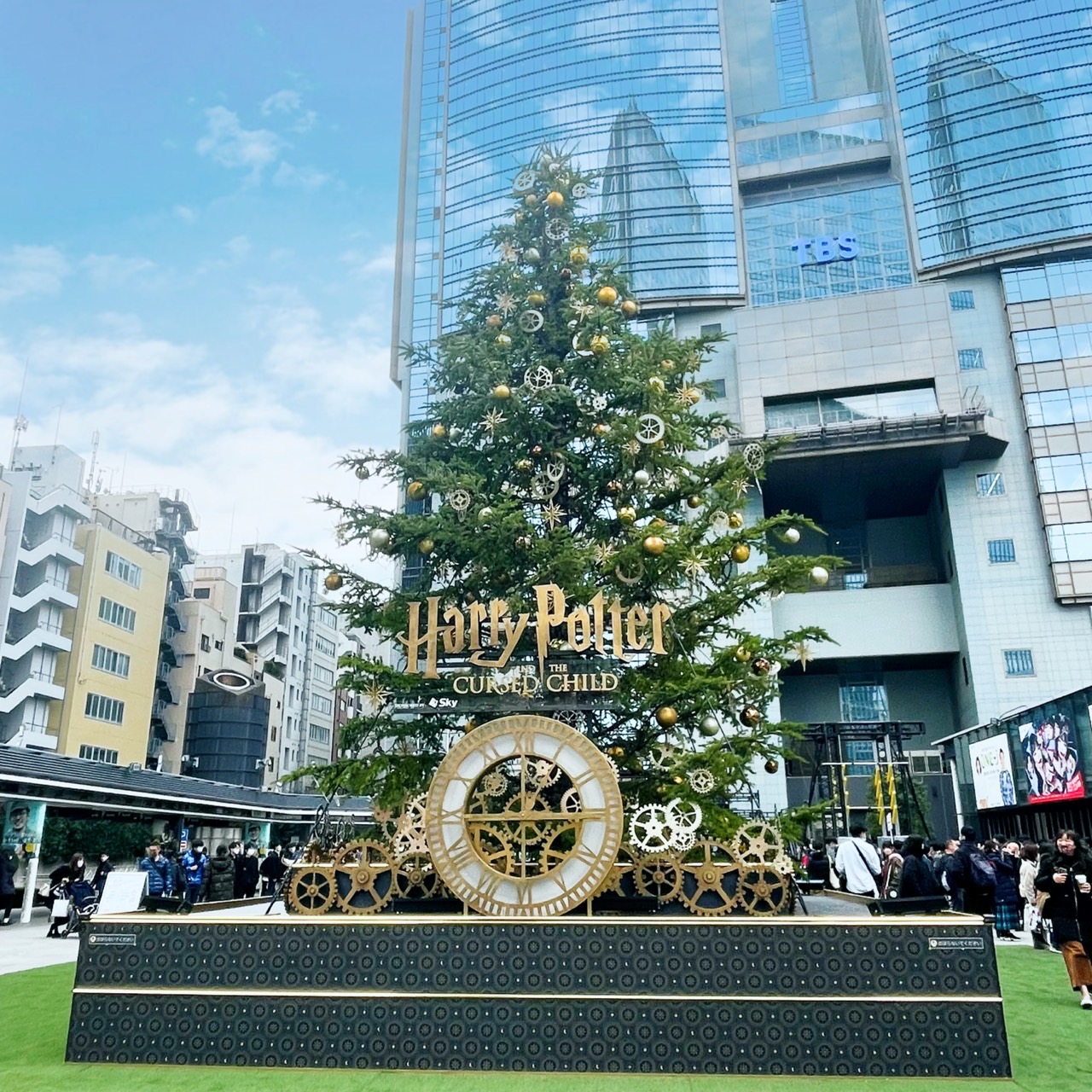 赤坂の街にクリスマスツリー！
