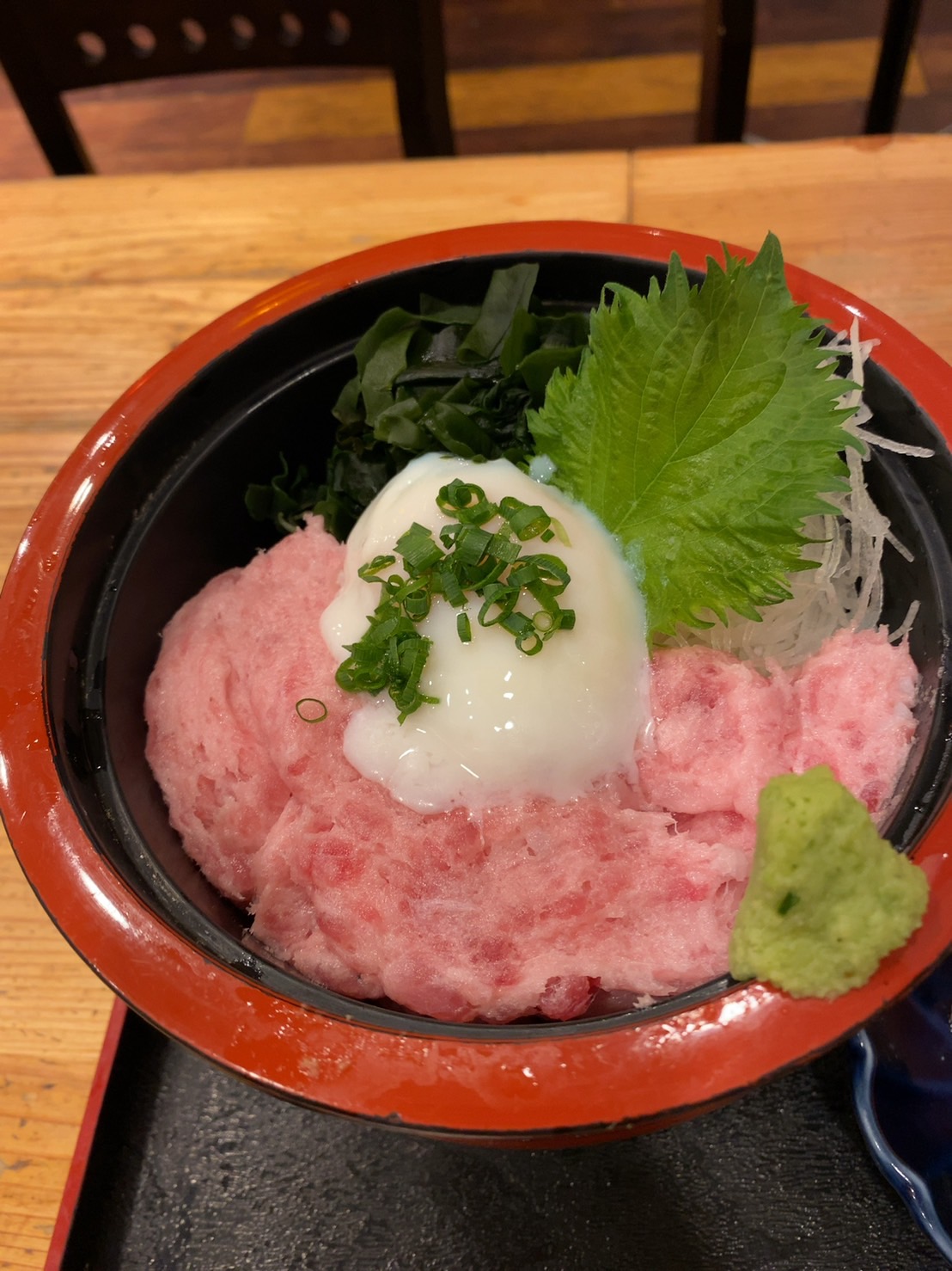 ネギトロ月見丼?